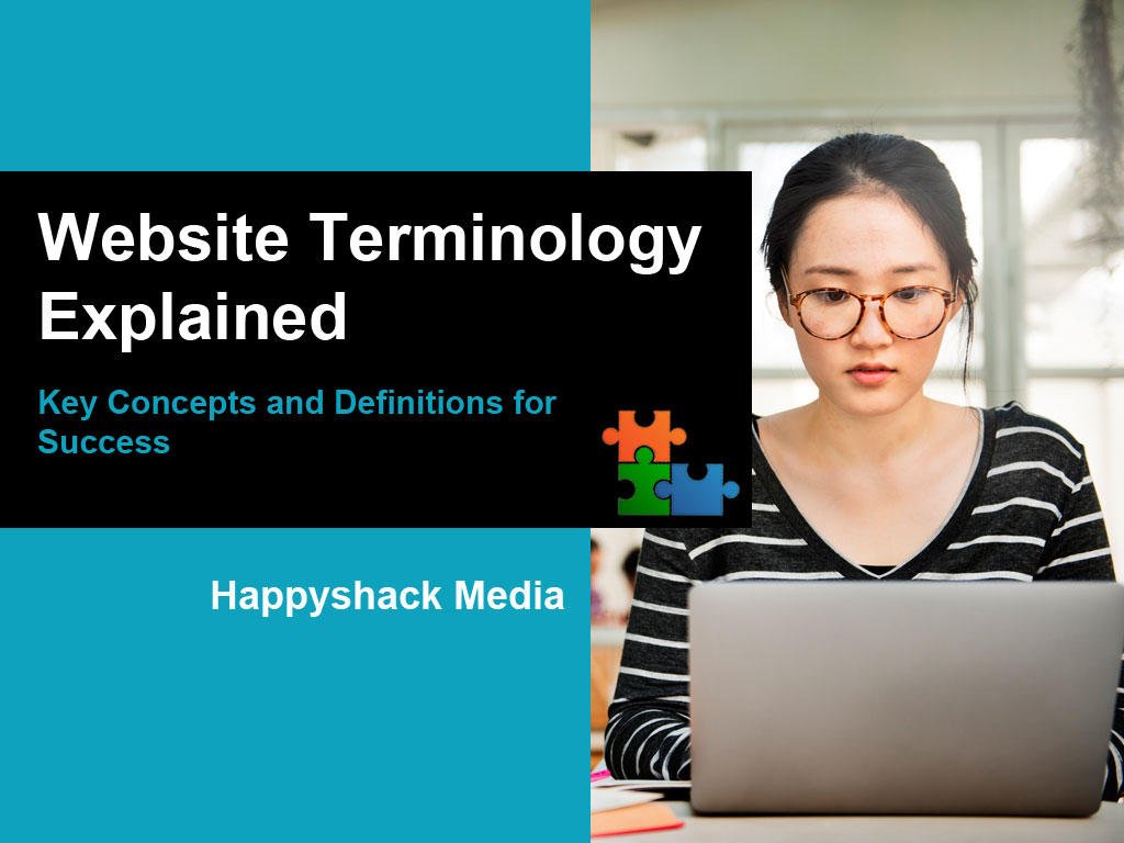 young woman learning website terminology